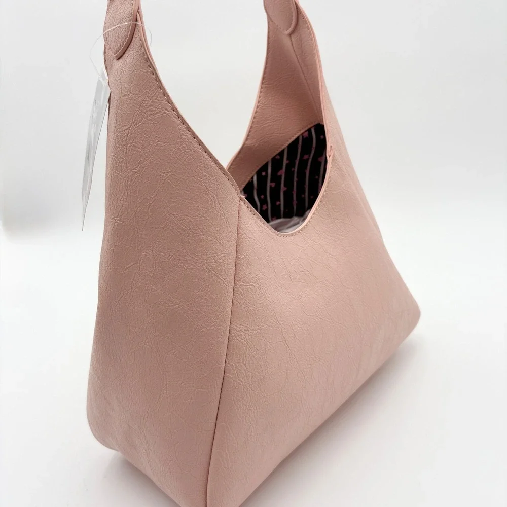 Betsey Johnson LBROSA Hobo Bag Bow Accent Shoulder Bag Purse Taupe NWT‎